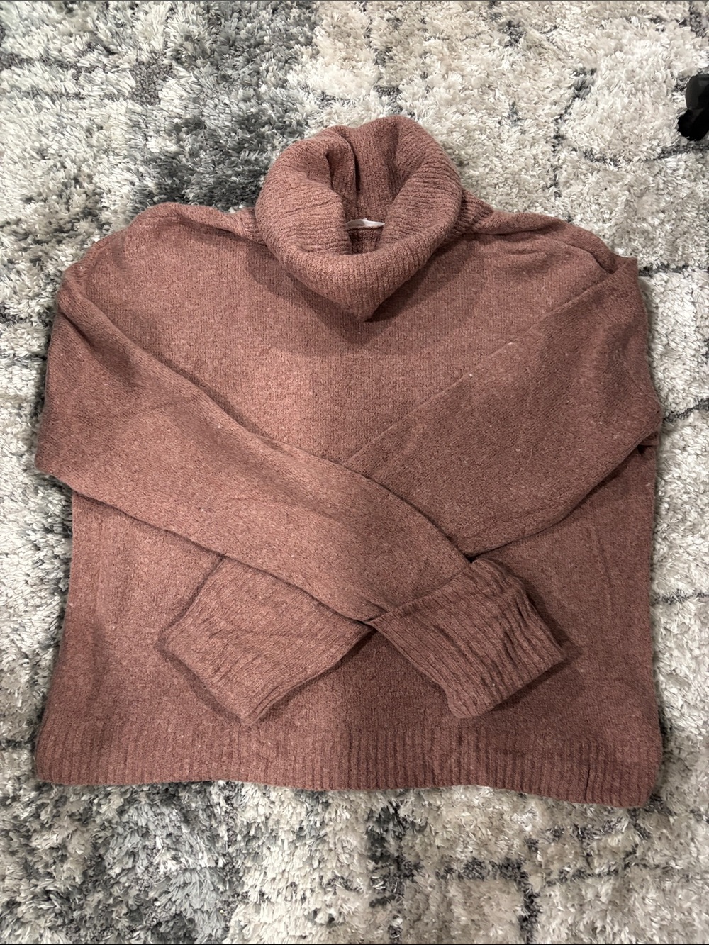 Chelsea28 Dusty Rose Brown Turtleneck Sweater